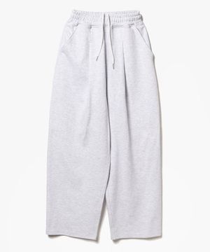 Deep One Tuck Sweat Pants [White Grey]