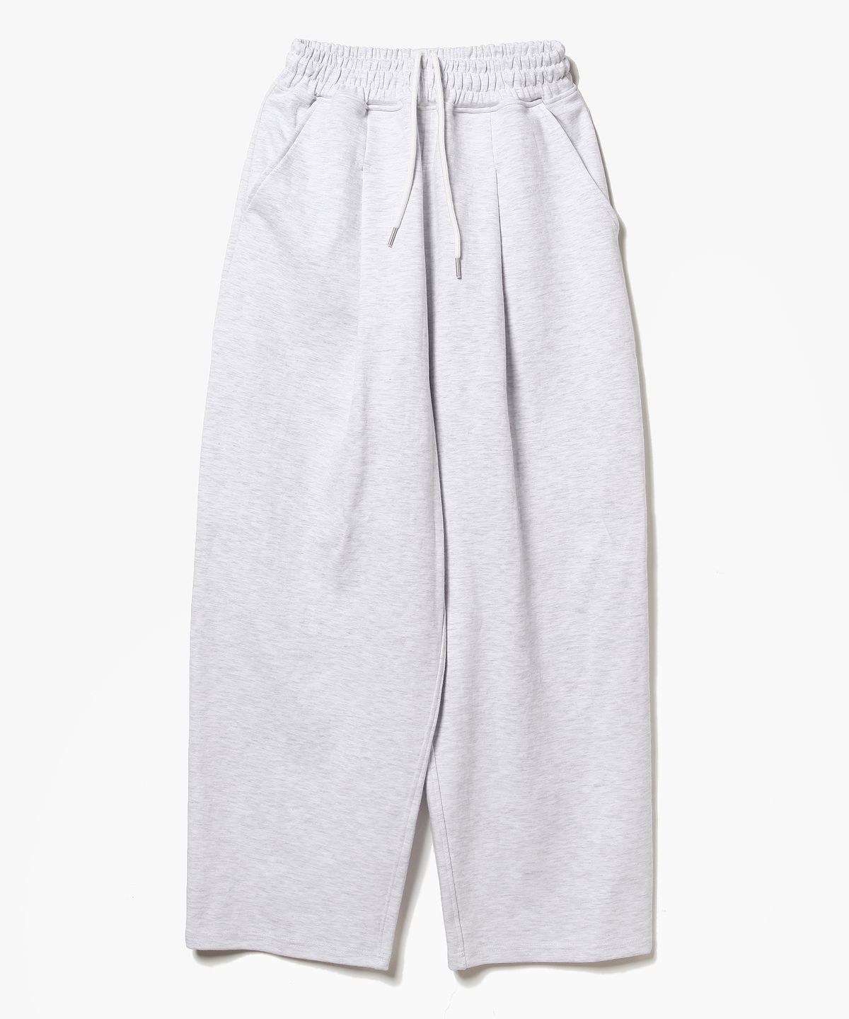제로(XERO) Deep One Tuck Sweat Pants [White Grey]