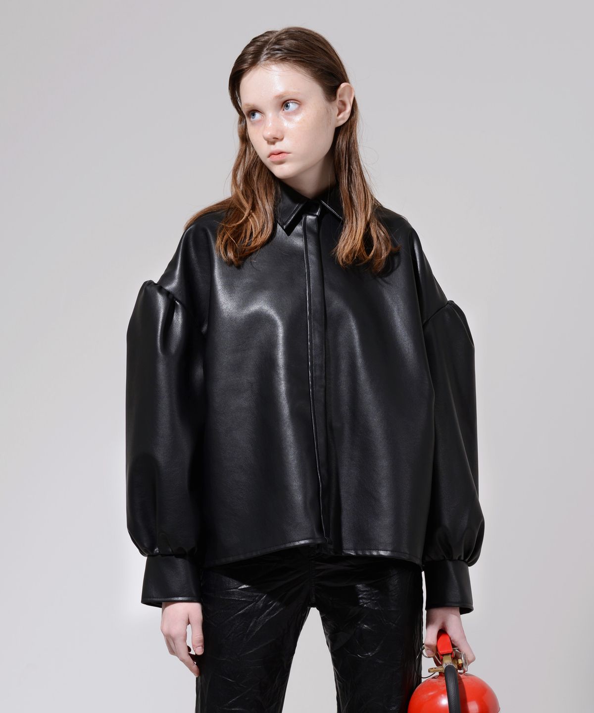 팔레트(PALETTE) DAILY LEATHER CPO SHIRTS (BLACK)