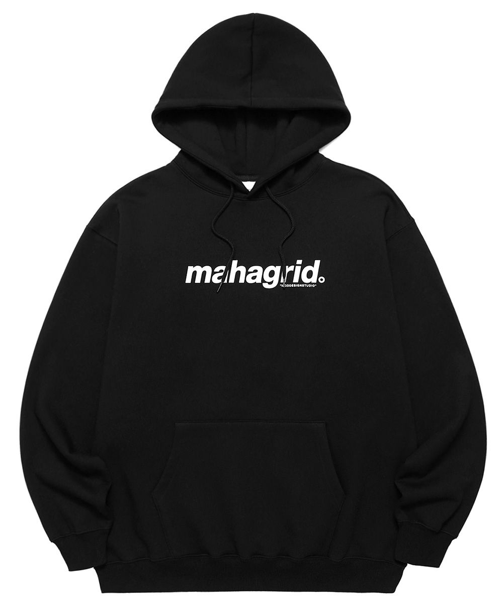 MUSINSA | MAHAGRID BASIC LOGO HOODIE_BLACK
