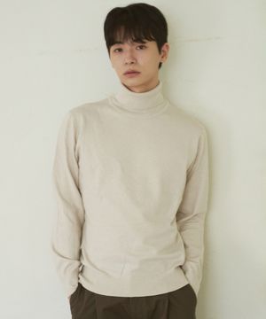 남성 캐시미어 블렌드 터틀넥 니트_ZZ4SW012_LBE