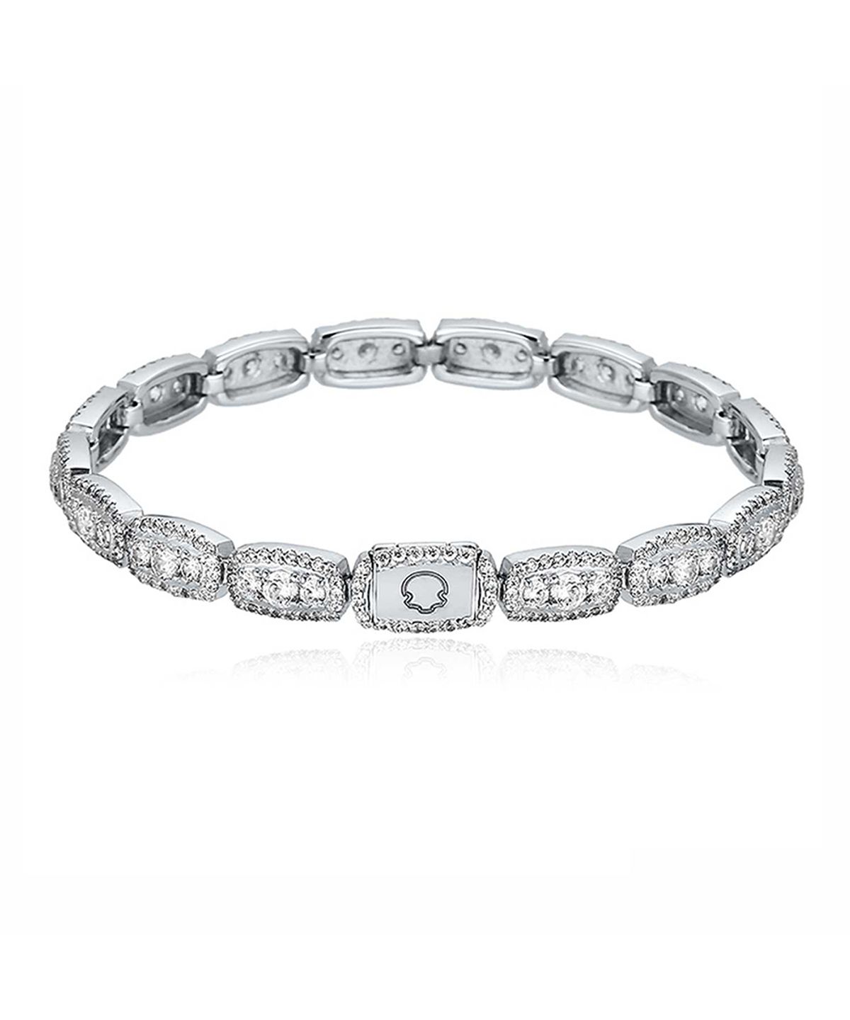지레이드(G_RADE) Full Rectangle Tennis Chain Bracelet