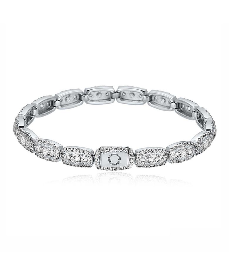 Full Rectangle Tennis Chain Bracelet
