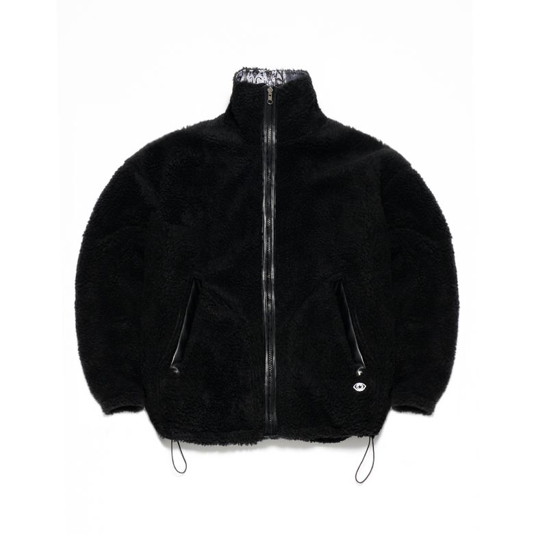 TEDDY BEAR & PAISLEY REVERSIBLE JACKET black