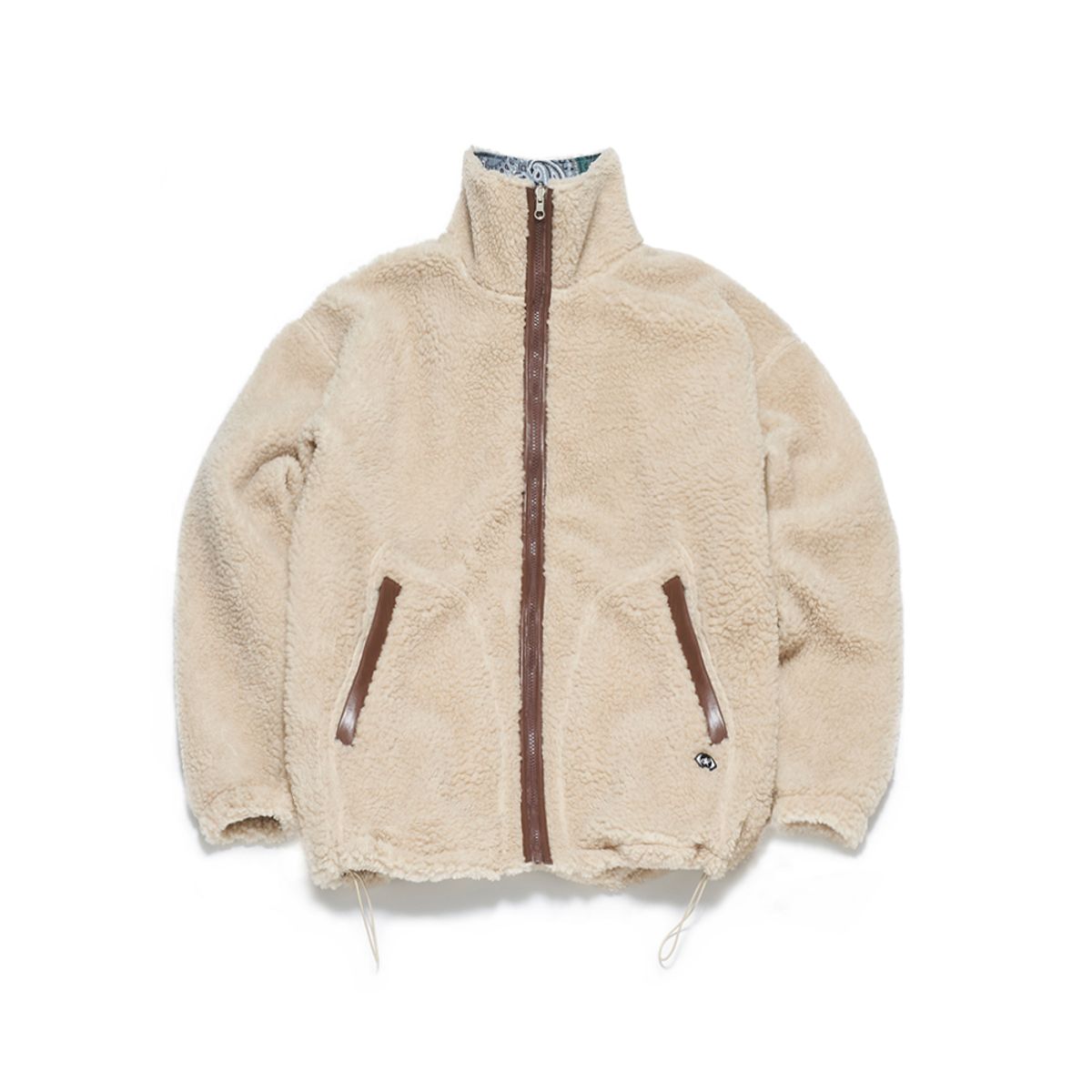 에프엠9102(FM91.02) TEDDY BEAR & PAISLEY REVERSIBLE JACKET beige