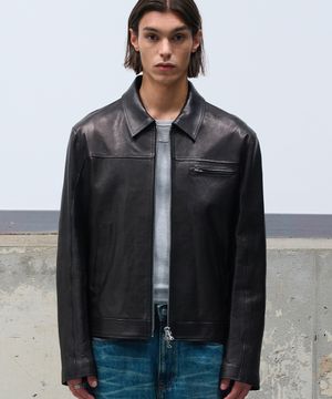 프리미엄 램스킨 베지터블 싱글 자켓