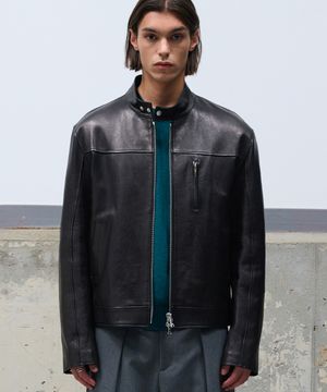 프리미엄 램스킨 베지터블 스탠드카라 자켓