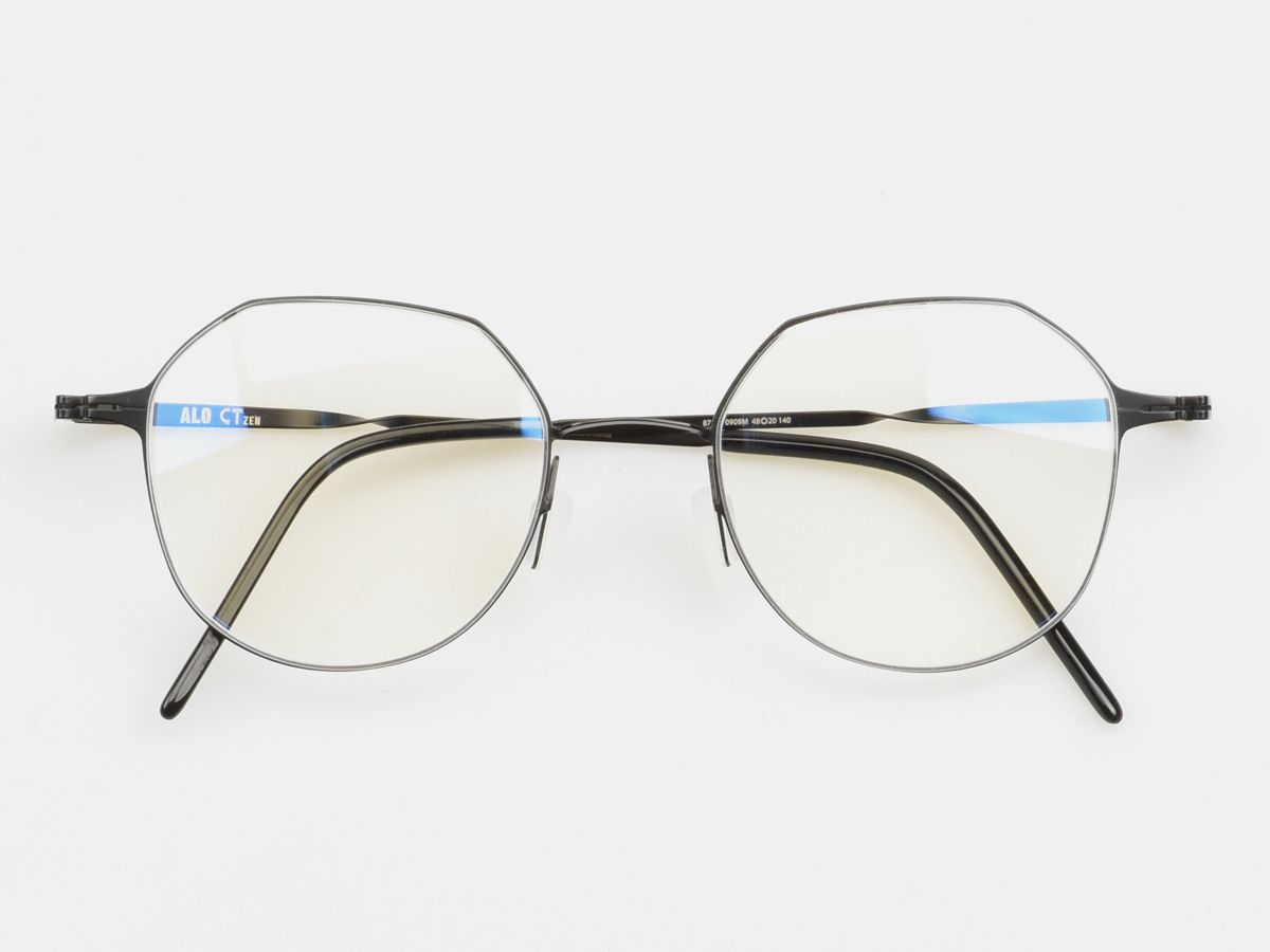 알로아이웨어(ALO EYEWEAR) [ALO:CTZEN] CI8715C C2 슈퍼슬림 트위스트 초경량 블랙 메탈 안경테