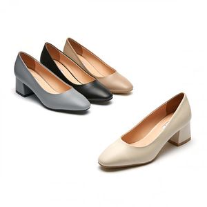 인텐스 여성 베이직 미들힐 펌프스 5cm