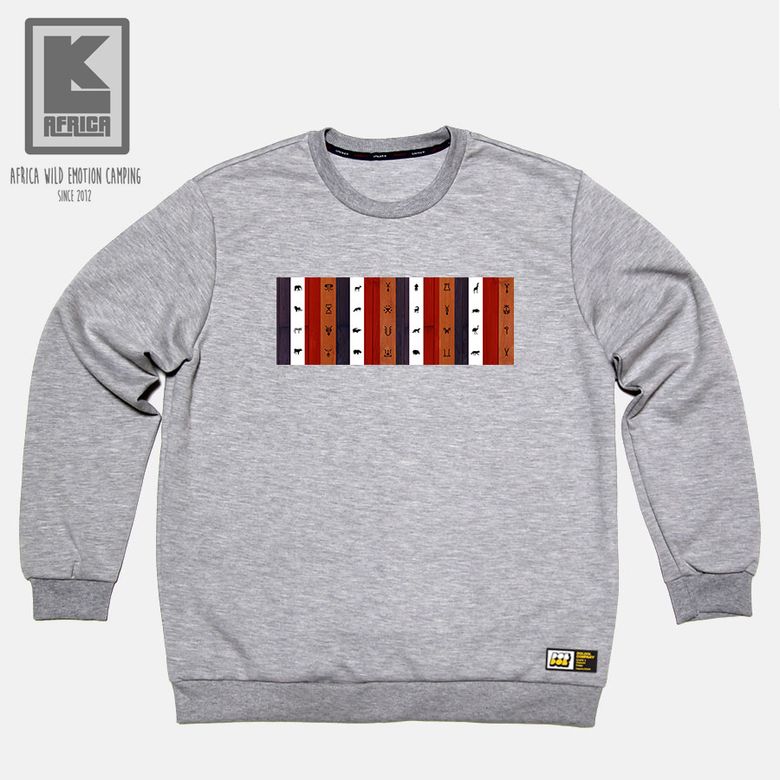 LK AFRICA_MTM_25 아프리카 감성 캠핑 브랜드 엘케이 아프리카 사자 캐릭터 그래픽 디자인 맨투맨 긴팔티 긴팔