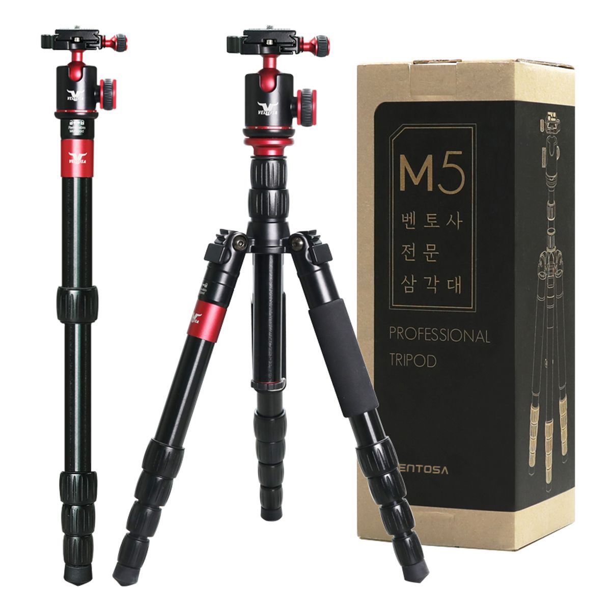 벤토사(VENTOSA) 카메라 스마트폰 삼각대 모노포드 M5
