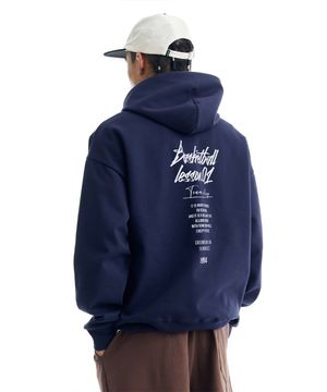 쿼터 팀플레이 네이비 화이트 후드