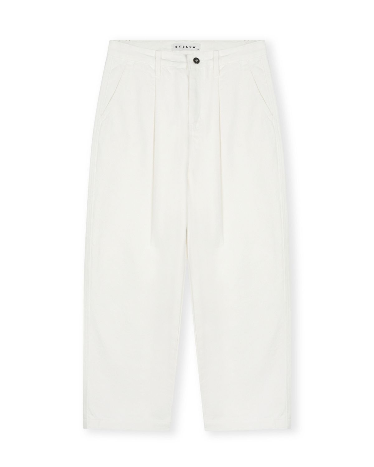 비슬로우(BESLOW) [리뉴얼]ONE TUCK CURVED JEAN IVORY