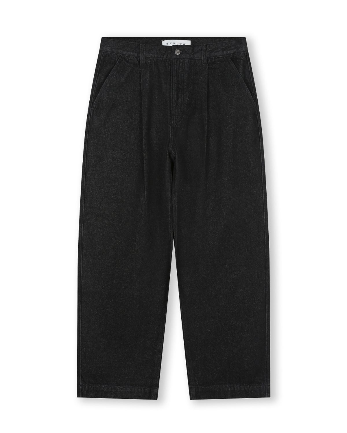 비슬로우(BESLOW) [리뉴얼]ONE TUCK CURVED JEAN BLACK