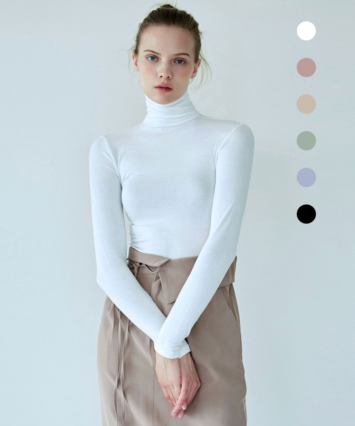 닉앤니콜(NICK&NICOLE) [패키지] [ESSENTIAL] SLIM TURTLENECK TOP
