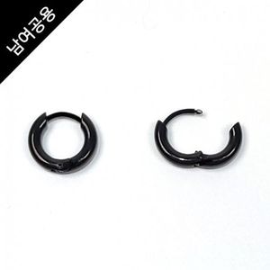 [남여공용] 7mm블랙유광 원터치 링귀걸이 / GTE-107-1