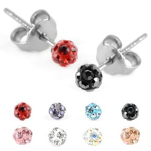 써지컬스틸 파베세팅 귀걸이 / GTE-070-1 / 8 Color