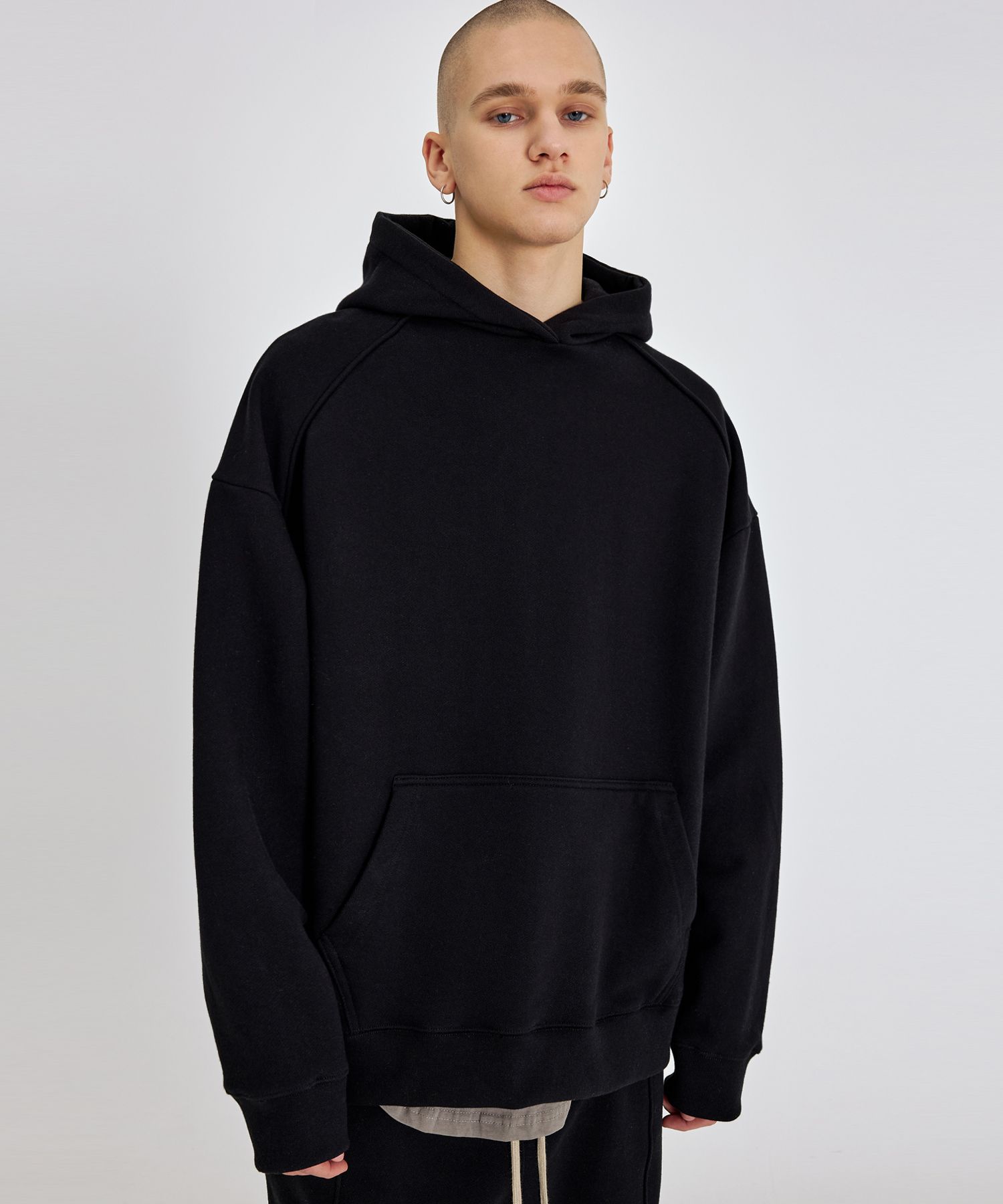 ATTENTIONROWのSolid Curve Tunnel Oversized Fit Setup Hoodie MUSINSA | ATTENTIONROW SOLID CURVE TUNNEL OVERSIZED SETUP