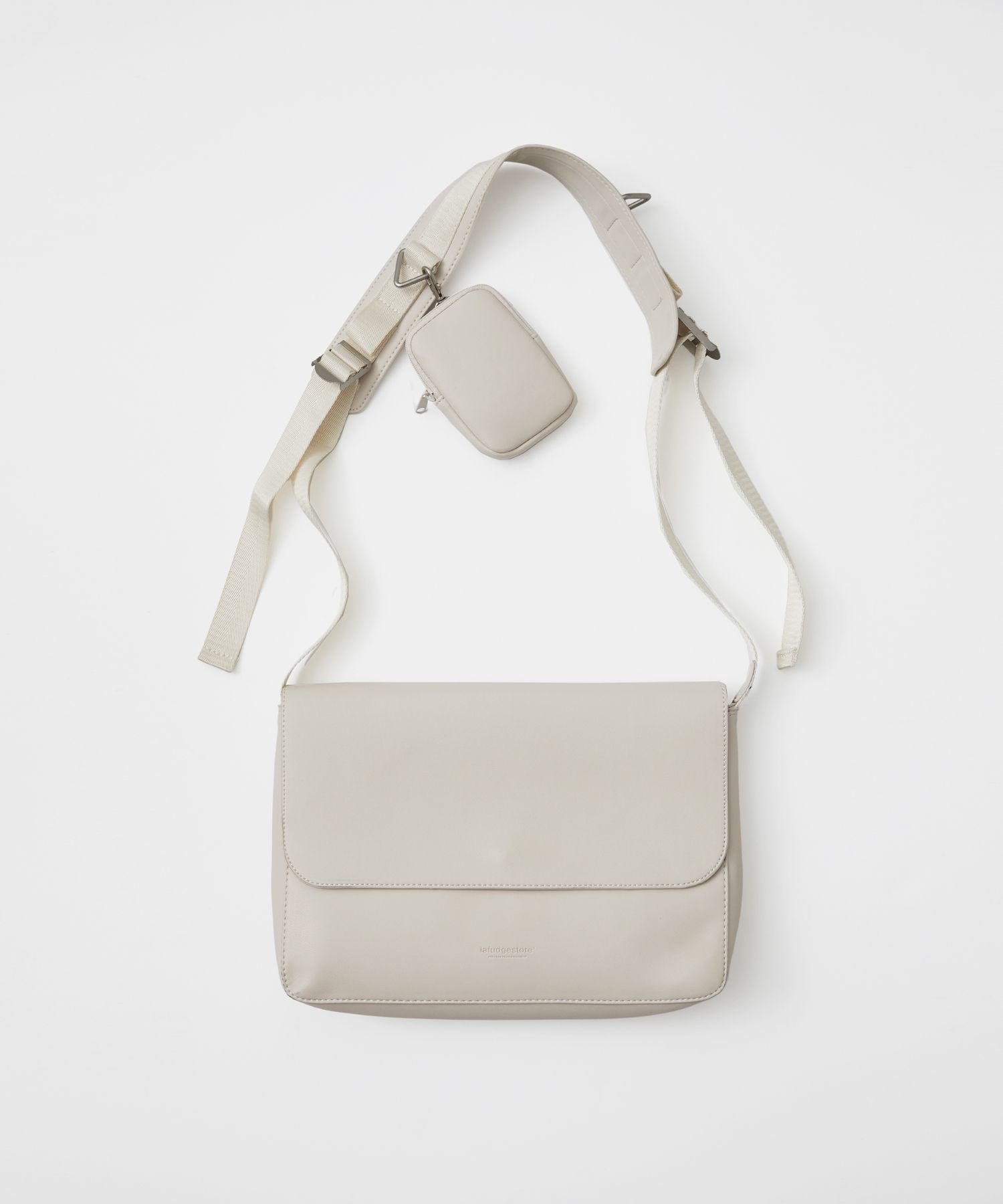 [LAFUDGESTORE] 人気☆Buffing Leather Utility Flap Mini Bag org.jpg