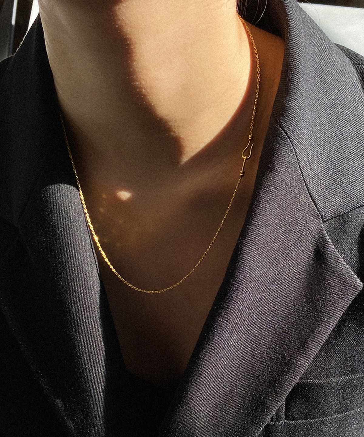 마르타(MARTA) TWIST ROPE NECKLACE (S) GOLD