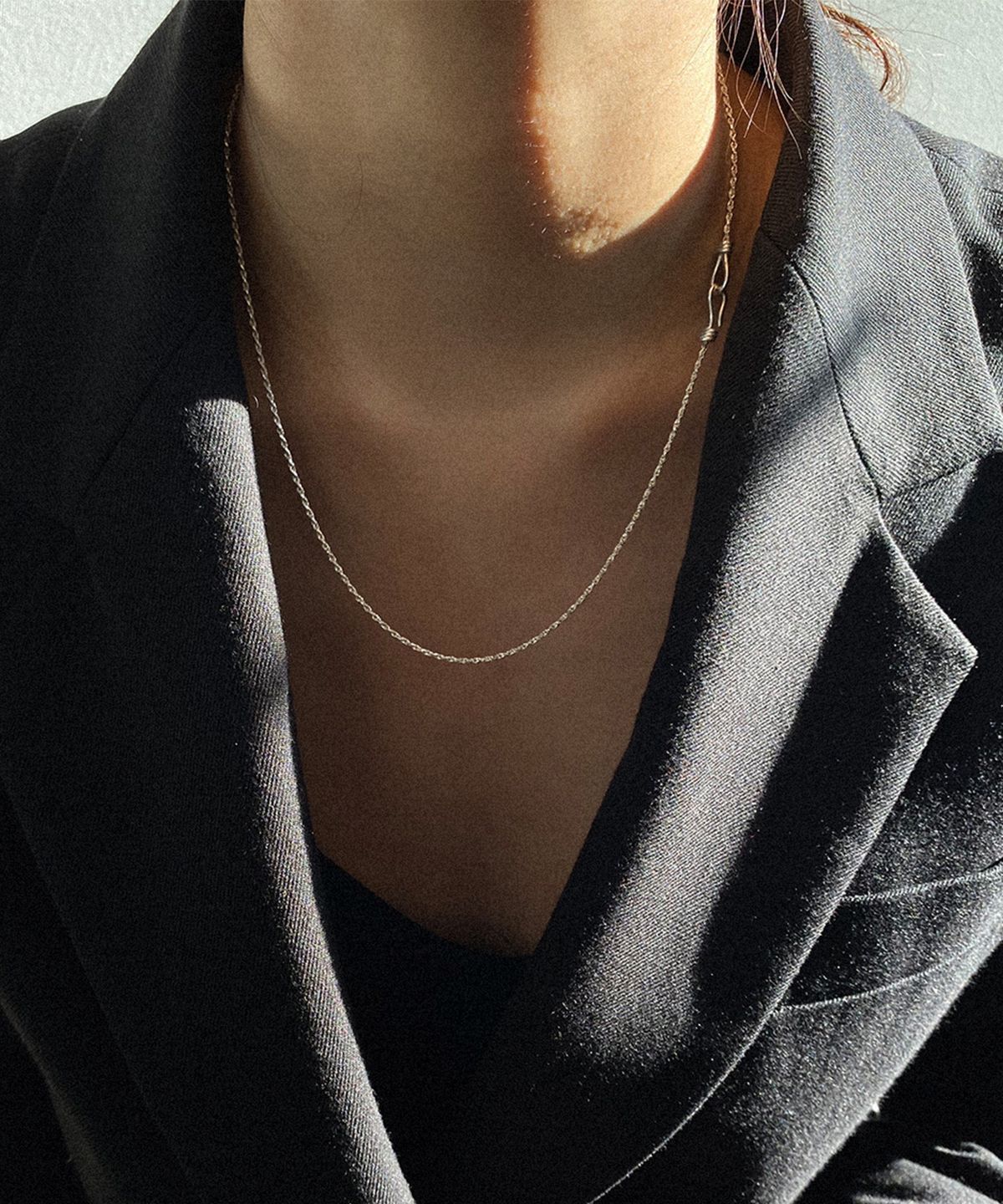 마르타(MARTA) TWIST ROPE NECKLACE (S) SILVER