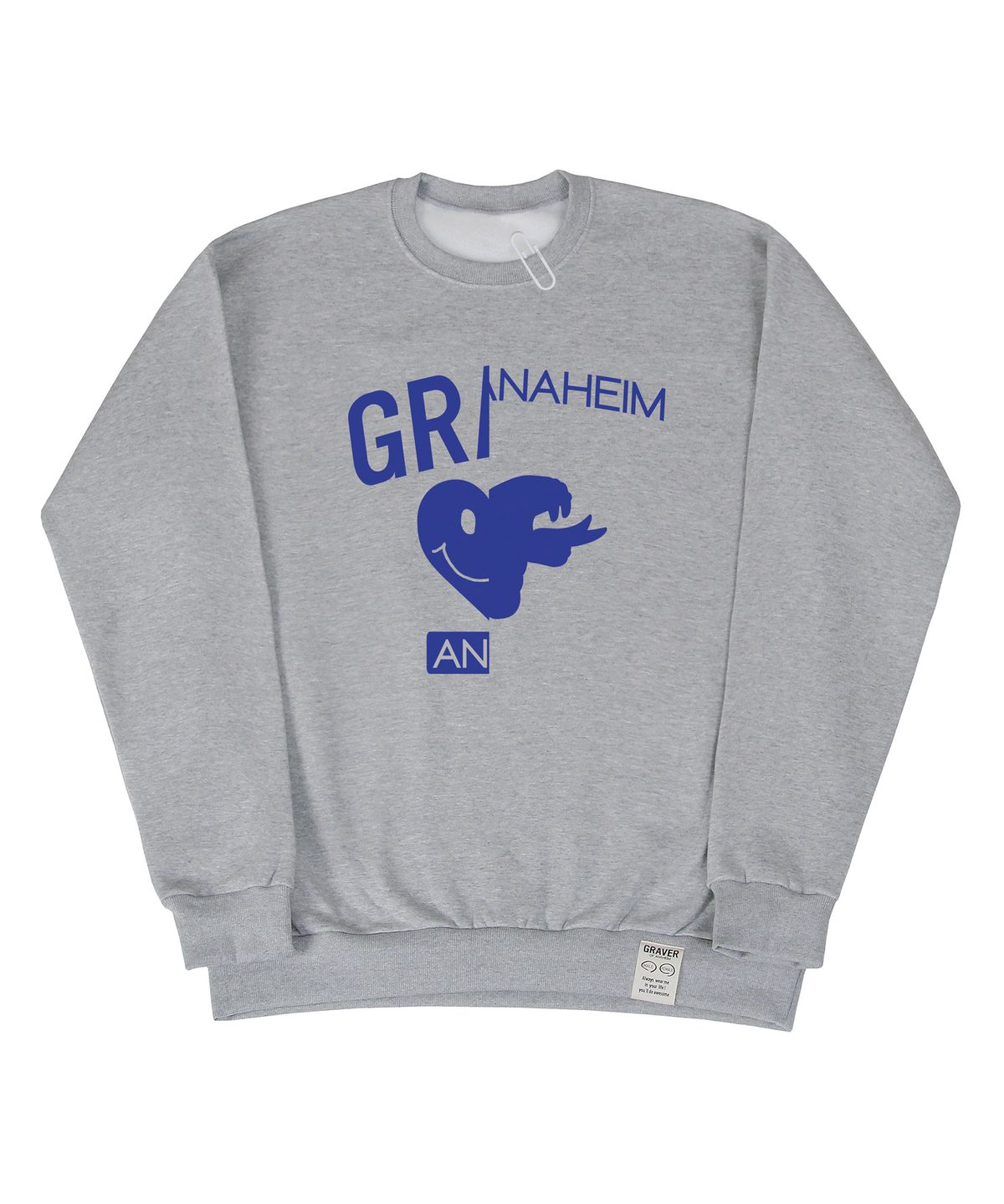그레이버(GRAVER) [UNISEX]하트 스네이크 하프 아치로고 맨투맨_그레이
