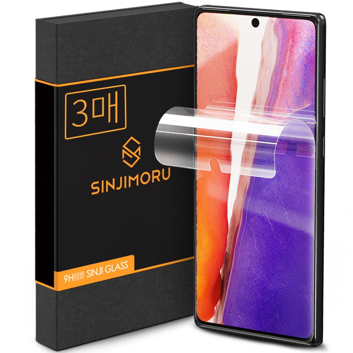 신지모루(SINJIMORU) 갤럭시 노트20 이지 풀커버 자가복원 TPU 휴대폰 액정보호필름 3매
