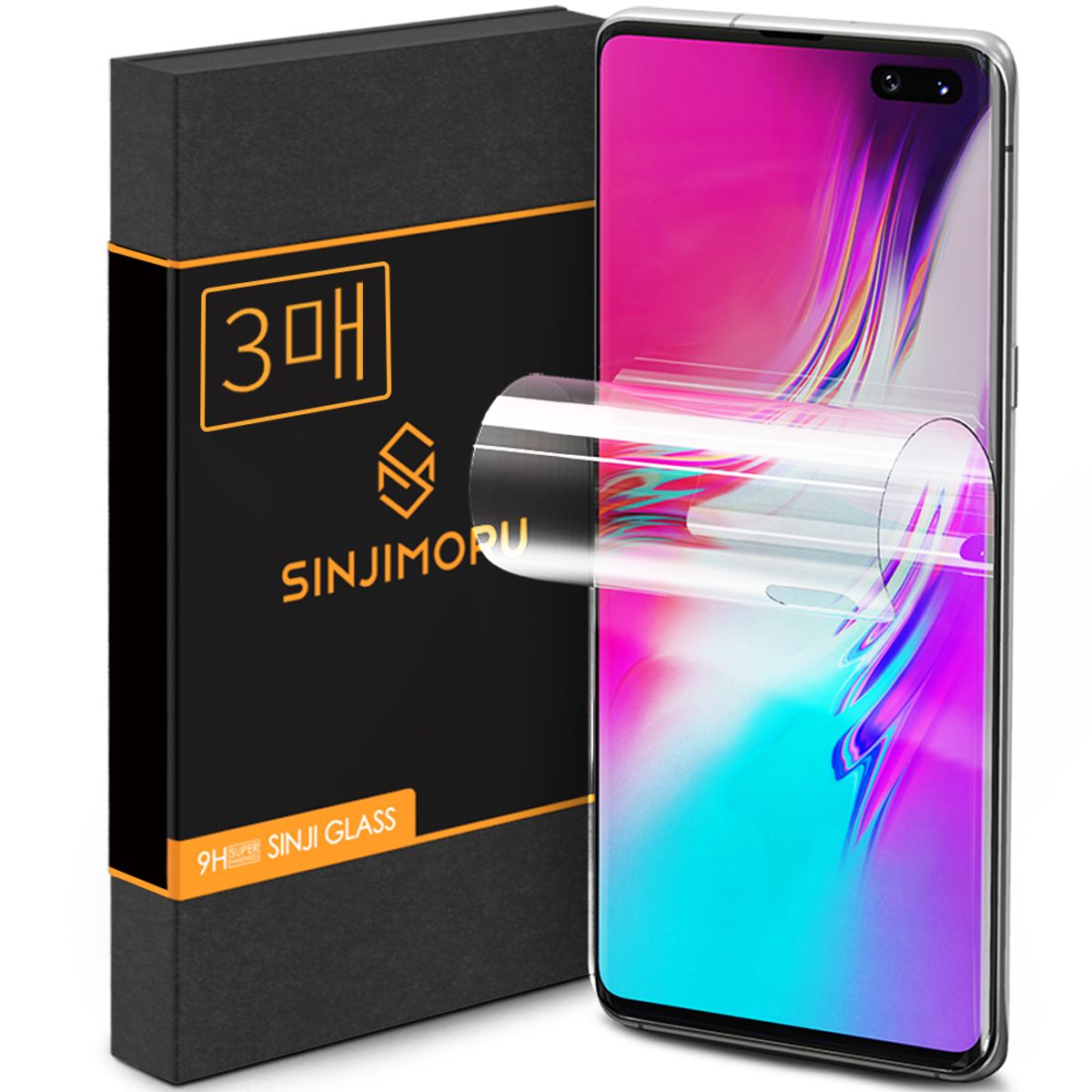 신지모루(SINJIMORU) 갤럭시 S10 5G 이지 풀커버 자가복원 TPU 휴대폰 액정보호필름 3매