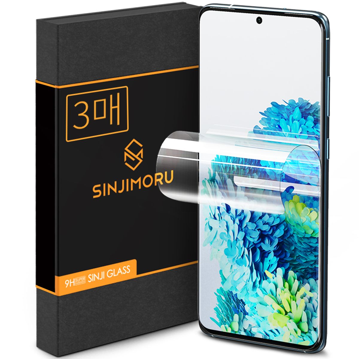 신지모루(SINJIMORU) 갤럭시 S20플러스 이지 풀커버 자가복원 TPU 휴대폰 액정보호필름 3매