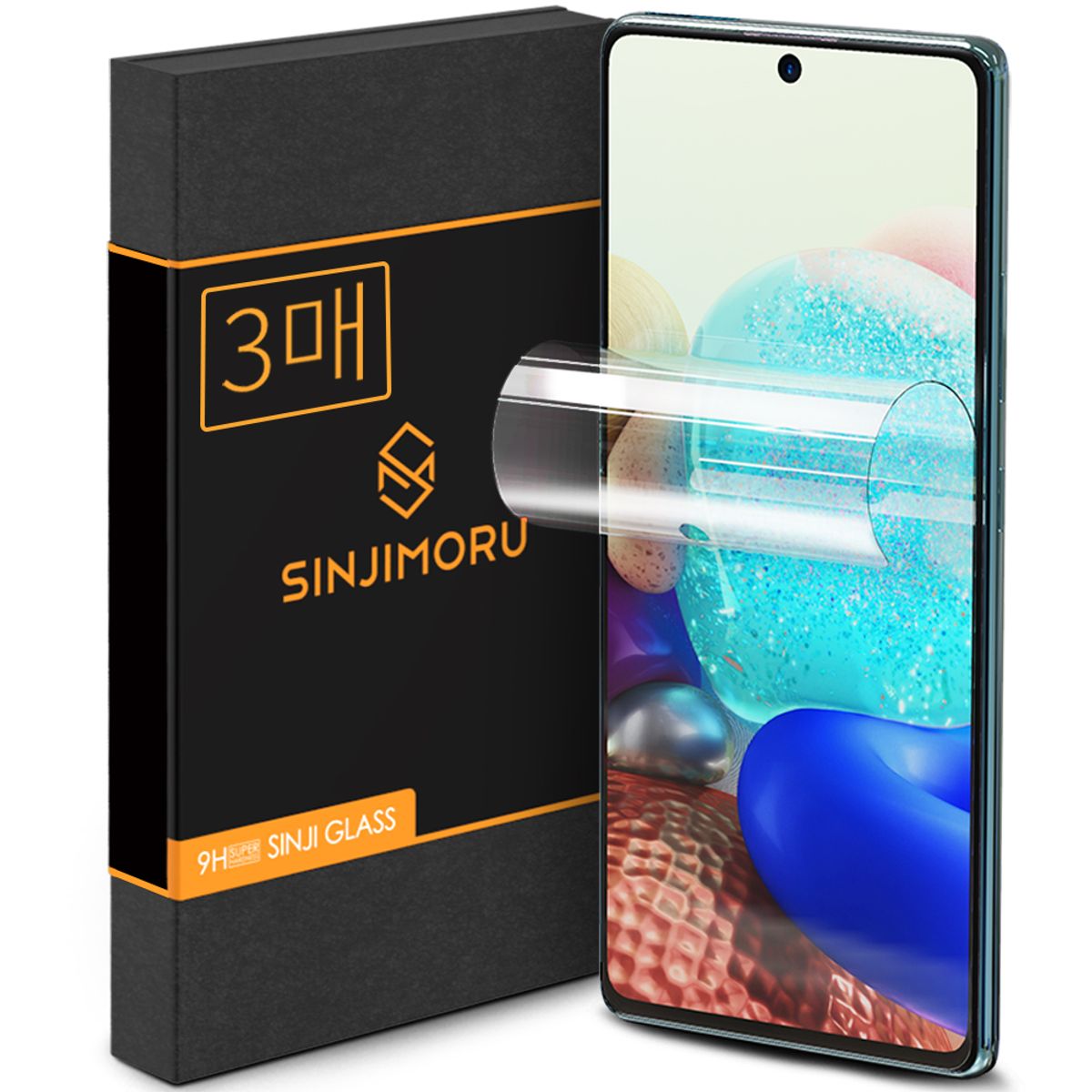 신지모루(SINJIMORU) 갤럭시 A71 5G 이지 풀커버 자가복원 TPU 휴대폰 액정보호필름 3매