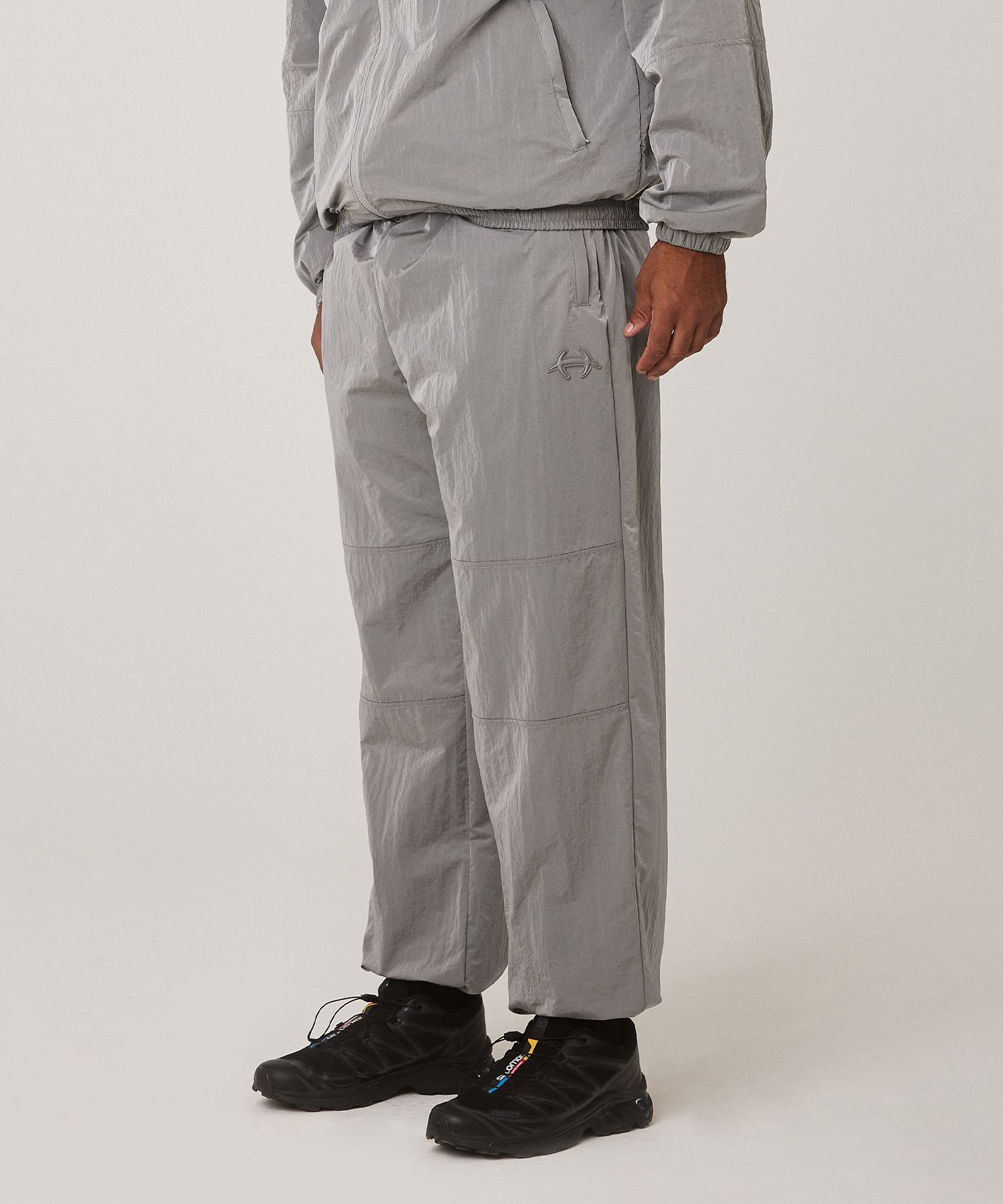 MUSINSA | HDEX Metal nylon dividing track pants gray