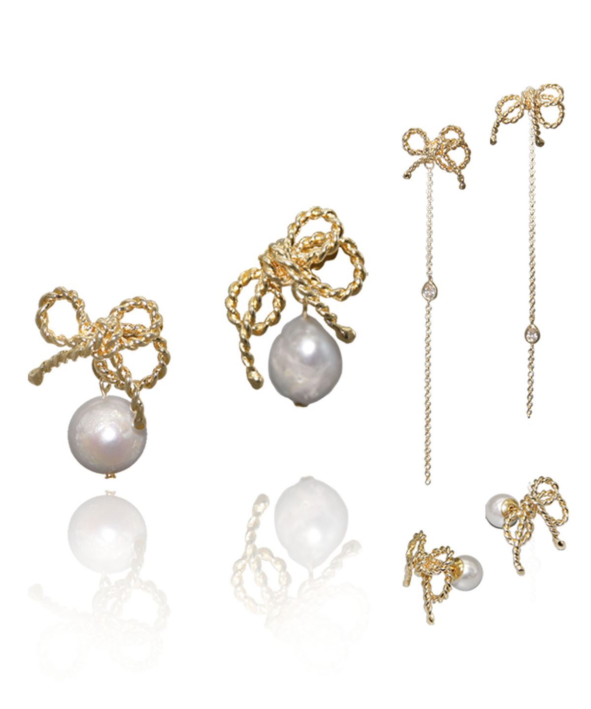 펄시(PERSY) CLASSY RIBBON 3WAY EARRING