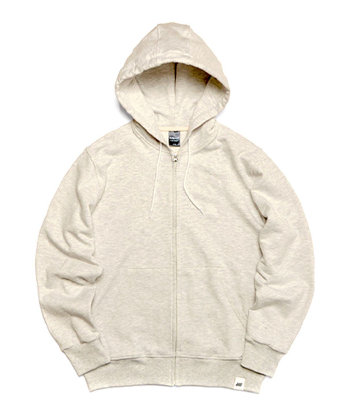 유니어패럴(UNI APPAREL) 베이직 스웨트 후드집업 오트밀