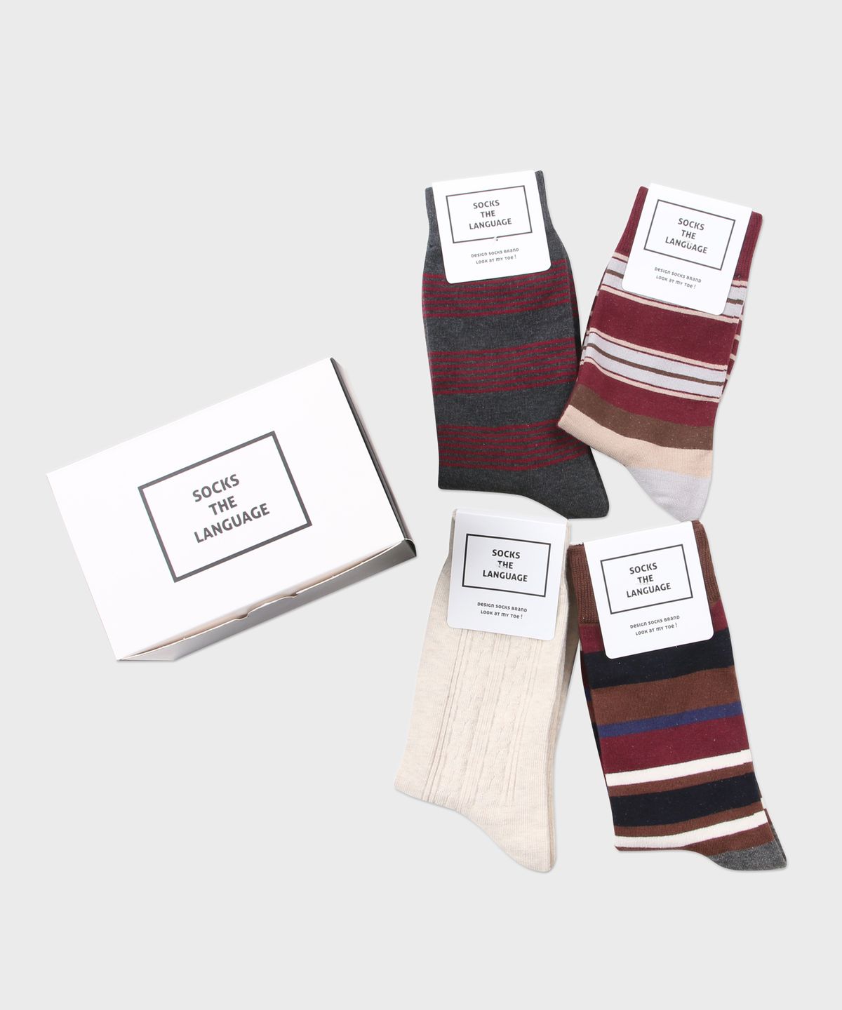 삭스더랭귀지(SOCKS THE LANGUAGE) 노블 양말 4SET
