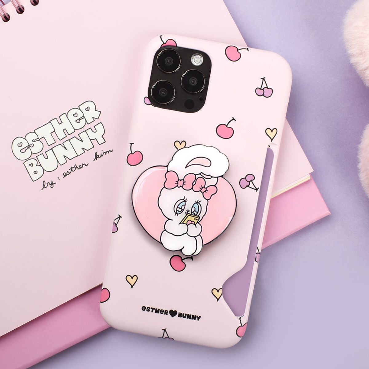 애스더버니(ESTHERBUNNY) 토끼 하드 카드수납 카드슬림 케이스+젤리톡