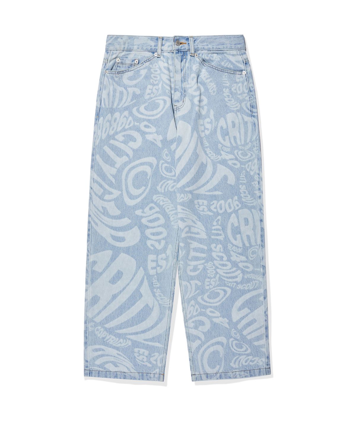크리틱(CRITIC) LASER LOGO DENIM PANTS SKY BLUE
