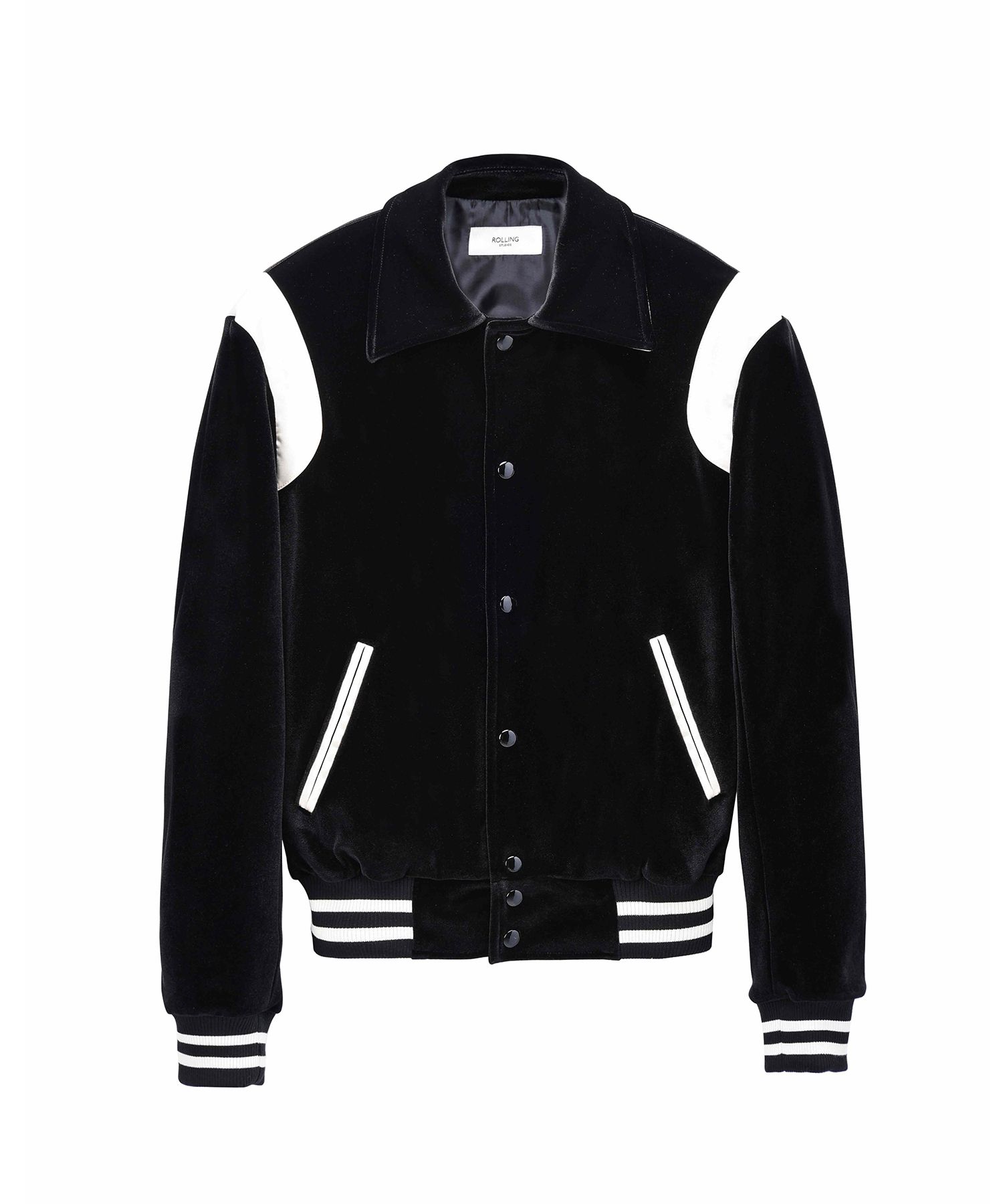 ★ROLLING STUDIOS★送料込★韓国★韓国★VELVET VARSITY JACKET MUSINSA公式 | ROLLING STUDIOS VELVET VARSITY JACKET BLACK