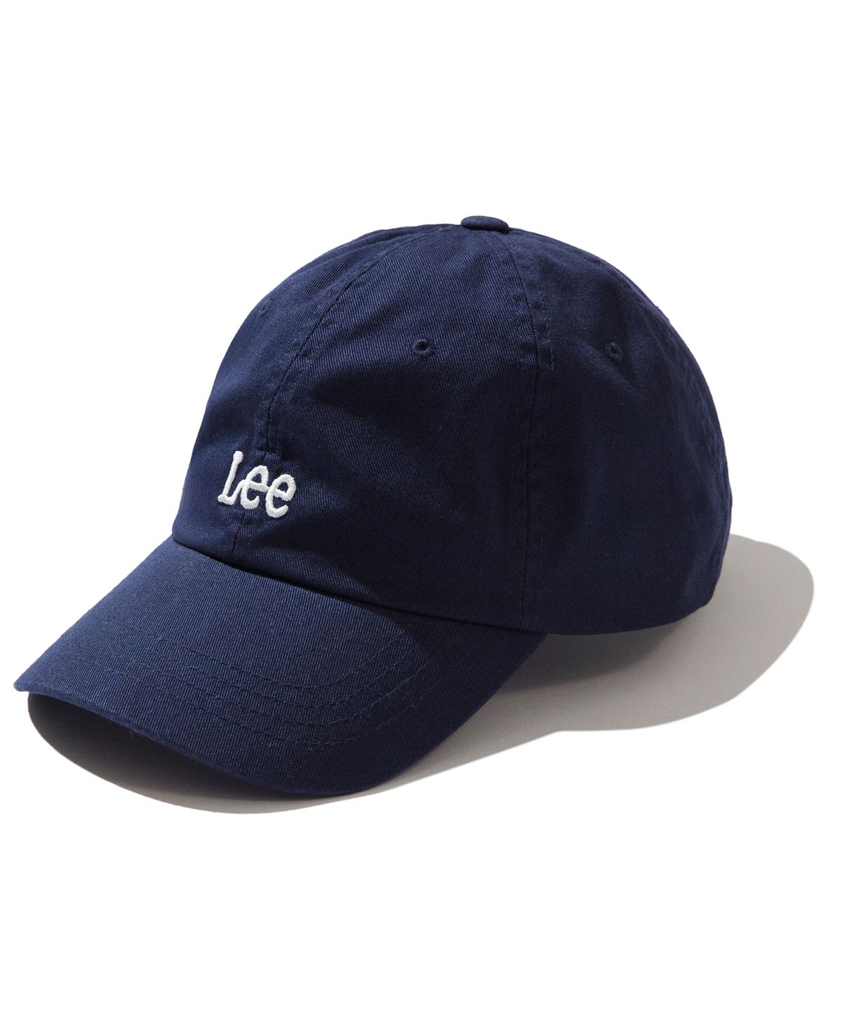 리(LEE) 스몰 트위치로고 코튼 커브 볼캡 네이비