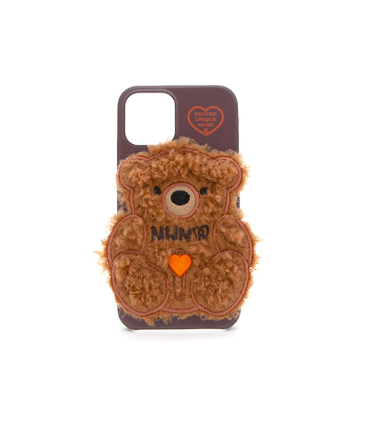 세컨드유니크네임(SECOND UNIQUE NAME) SUN CASE PATCH FLEECE BEAR MAPLE BROWN