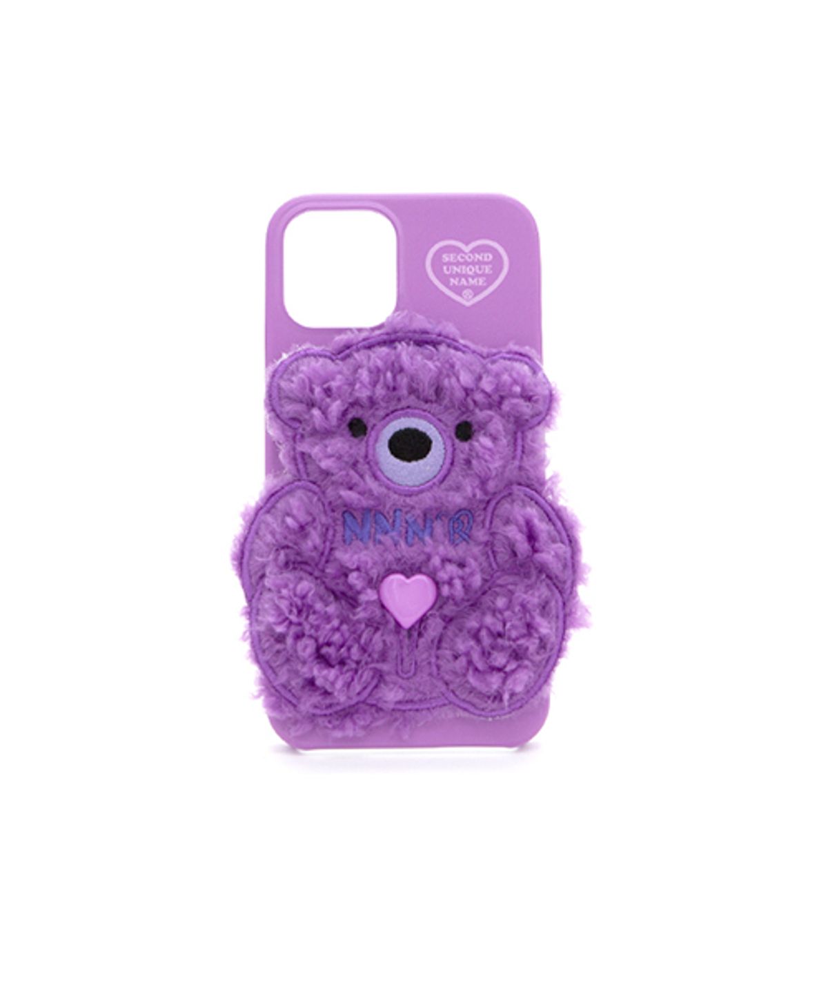 세컨드유니크네임(SECOND UNIQUE NAME) SUN CASE PATCH FLEECE BEAR SPARKLING PURPLE