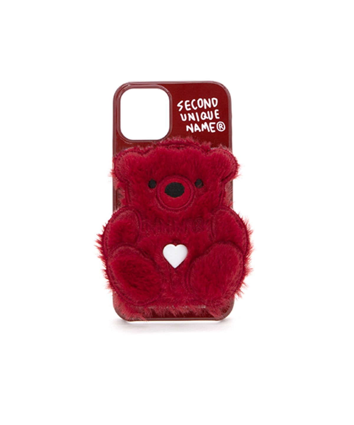 세컨드유니크네임(SECOND UNIQUE NAME) SUN CASE PATCH FUR BEAR REDVELVET