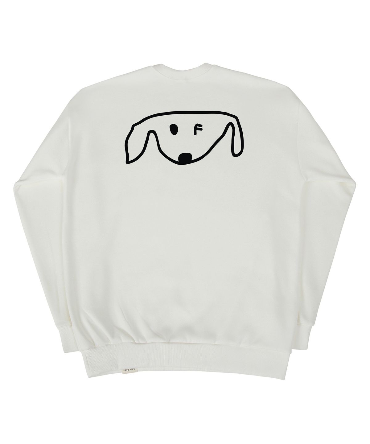 그레이버(GRAVER) [UNISEX]백 드로잉도그 맨투맨_아이보리