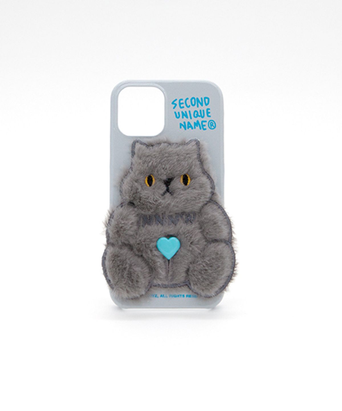 세컨드유니크네임(SECOND UNIQUE NAME) SUN CASE PATCH FUR CAT LIGHT GRAY