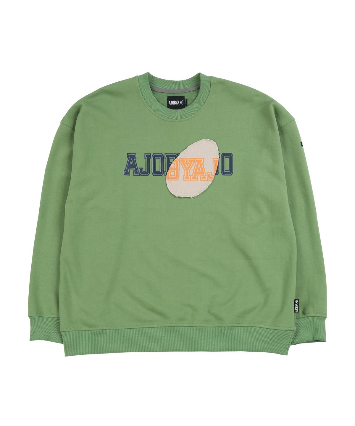 아조바이아조(AJOBYAJO) Logo Patchwork Oversized Sweatshirt [Green]