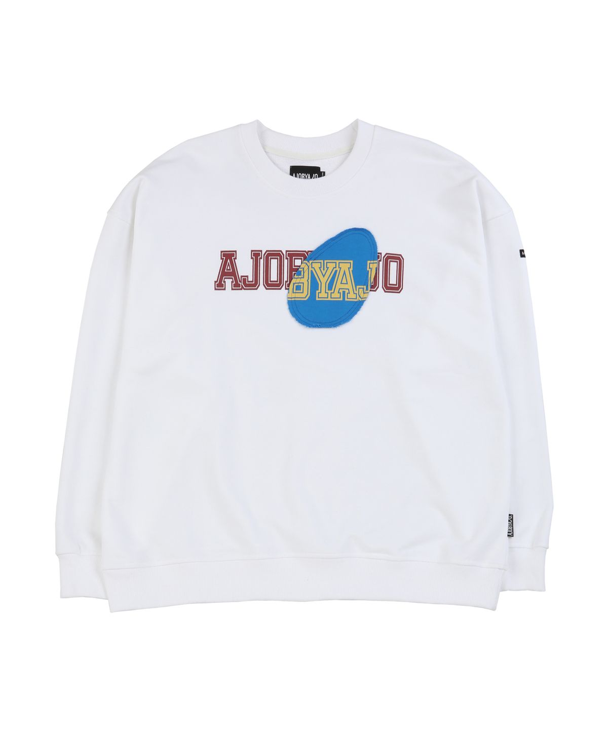 아조바이아조(AJOBYAJO) Logo Patchwork Oversized Sweatshirt [White]
