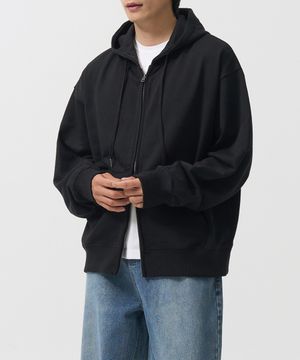 2WAY 스웻 후드 집업 (BLACK)