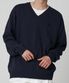 소프트코튼 브이넥 루즈니트(네이비)