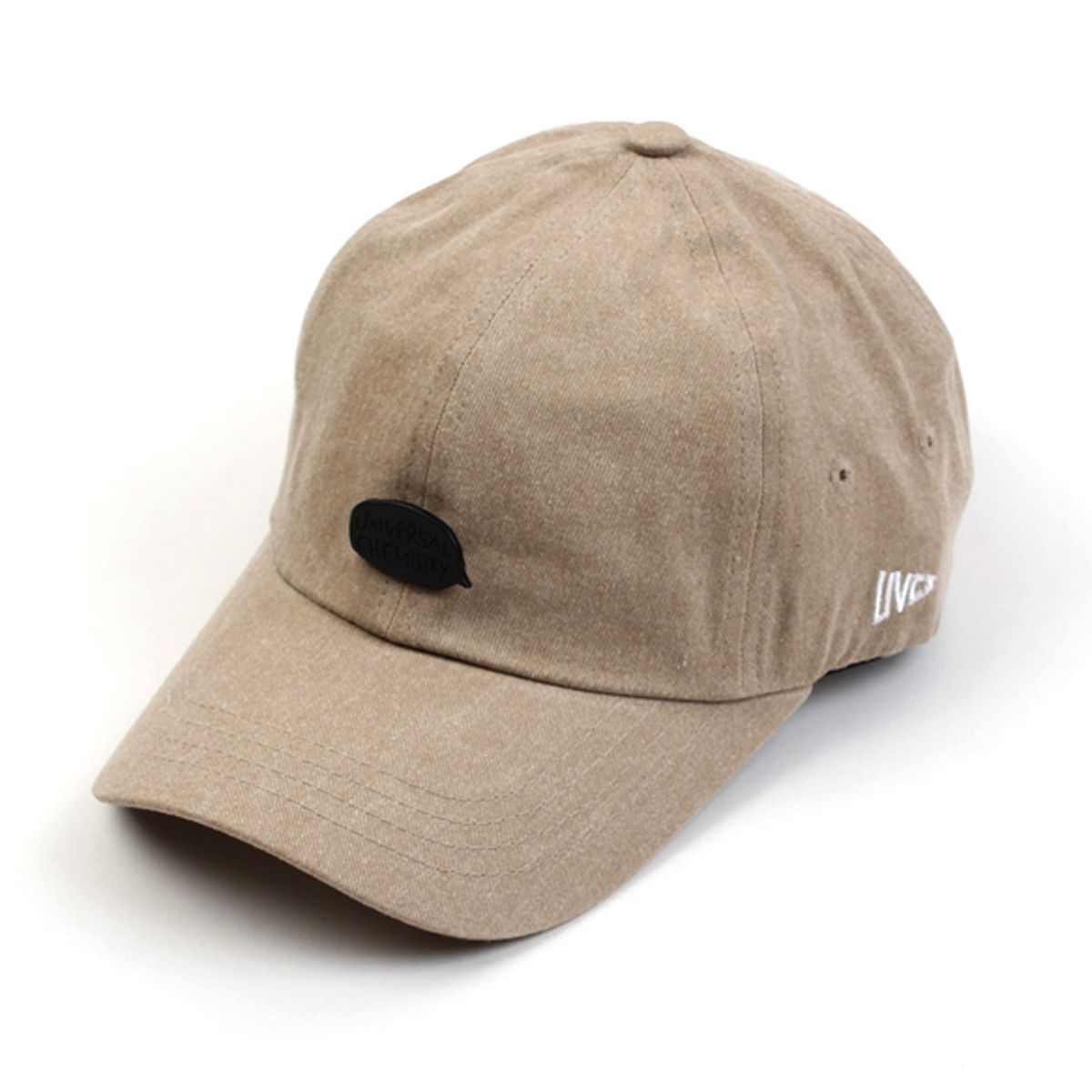 유니버셜 케미스트리(UNIVERSAL CHEMISTRY) Black Bubble Washing Beige Ballcap 워싱볼캡