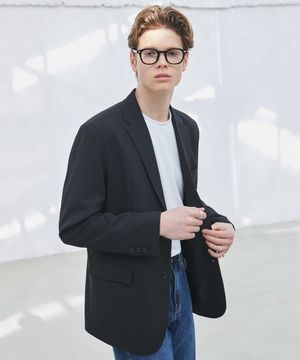 네이처 싱글 블레이저 블랙