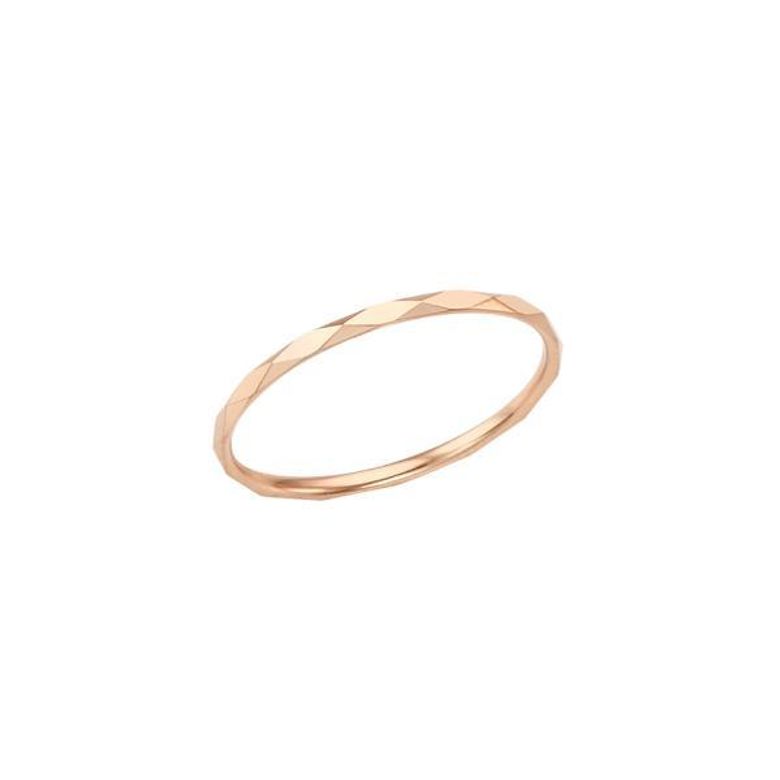다이아 컷팅 튼튼 실반지 14K Gold 반지 LRS20059G